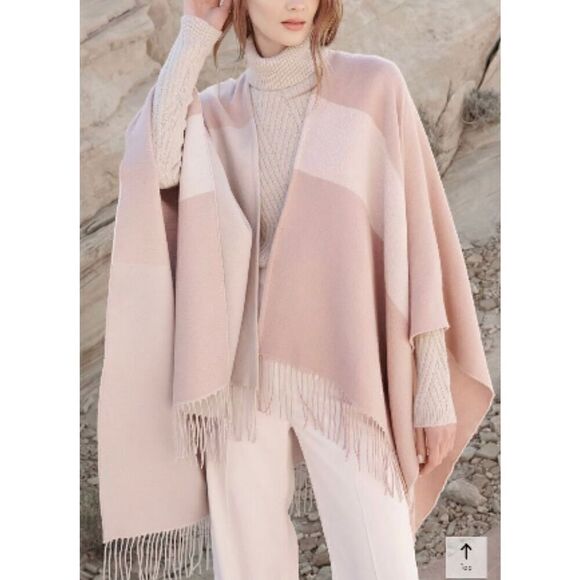 Soia & Kyo Knit Colorblock Poncho - Picture 1 of 4